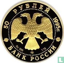 Russia 50 rubles 1995 (PROOF) "Lynx" - Image 1