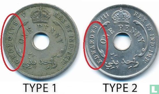Brits-West-Afrika 1 penny 1936 (zonder muntteken - type 1) - Afbeelding 3