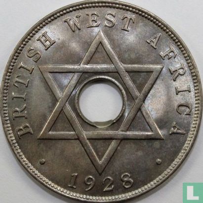 British West Africa 1 penny 1928 - Image 1