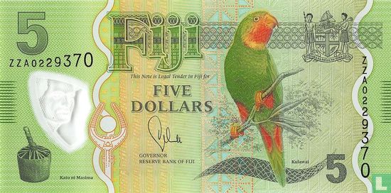 FIDJI 5 dollars (remplacement) - Image 1