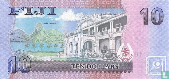 10 Dollars de Fidji  2012 - Image 2