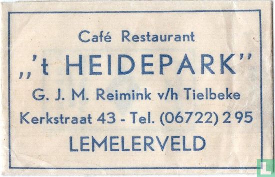 Cafe Restaurant " 't Heidepark"  - Image 1