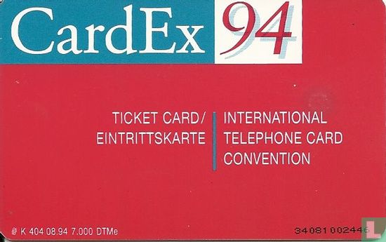 CardEx '94 Ticket Card - Image 2