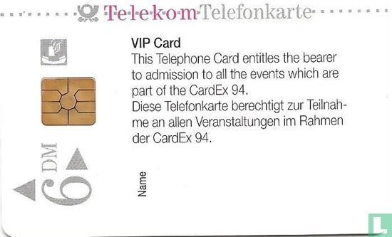 CardEx '94 VIP Card - Afbeelding 1