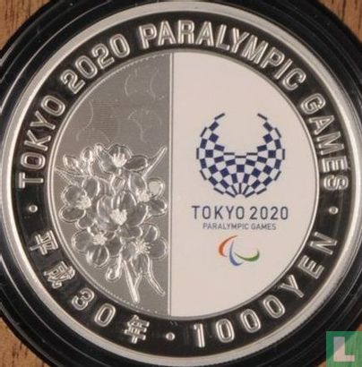 Japan 1000 yen 2018 (PROOF - jaar 30) "2020 Paralympics in Tokyo - Judo" - Afbeelding 1