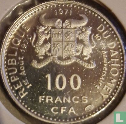 Dahomey 100 francs 1971 (PROOF - type 3) "10th anniversary of Independence" - Afbeelding 1