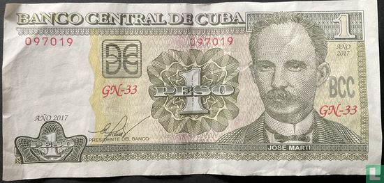 Kuba 1 Peso 2017 - Bild 1