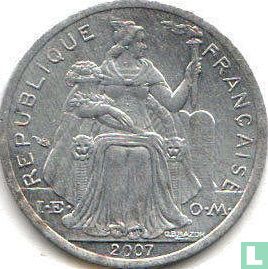 French Polynesia 1 franc 2007 (coin alignment) - Image 1