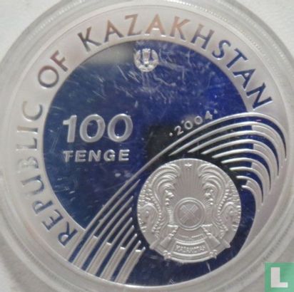 Kazachstan 100 tenge 2004 (PROOF) "2006 Football World Cup in Germany" - Afbeelding 1