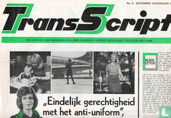 Transavia - TransScript december1972/januari 1973