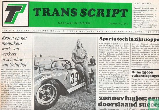 Transavia - TransScript oktober 1971/nr.4