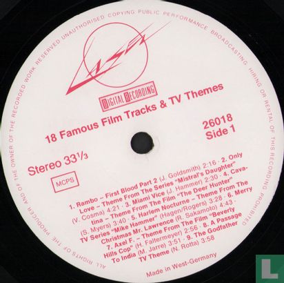 18 Famous Film Tracks & TV Themes - Afbeelding 3
