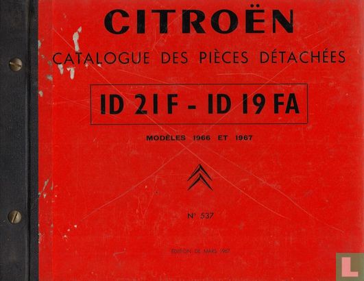 Catalogue des pièces détachées ID 21 F - ID 19 FA - Afbeelding 1