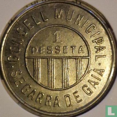 Segarra de Gaià 1 pesseta ND (1937 - copper-nickel) - Image 1