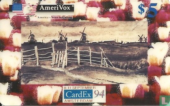 CardEx '94 - Van Gogh "Windmills at Dordrecht" - Image 1