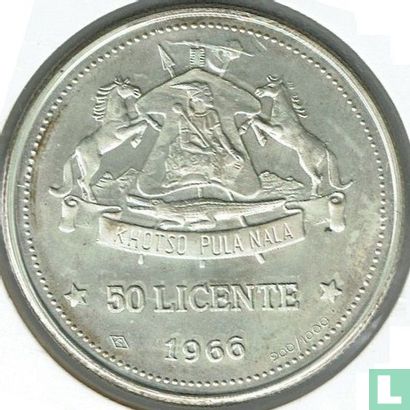 Lesotho 50 licente 1966 (type 2) "Independence attained" - Afbeelding 1