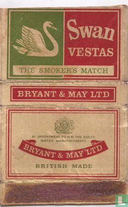   Swan vestas the smoker`s  match - Afbeelding 1