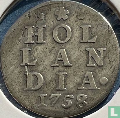 Holland 2 stuiver 1758 (zilver) - Afbeelding 1