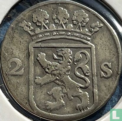 Holland 2 stuiver 1758 (zilver) - Afbeelding 2