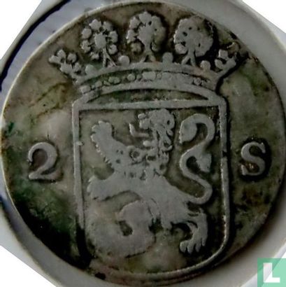 Holland 2 stuiver 1748 (zilver) - Afbeelding 2