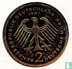 Allemagne 2 mark 1981 (Numisbrief) "Konrad Adenauer" - Image 2