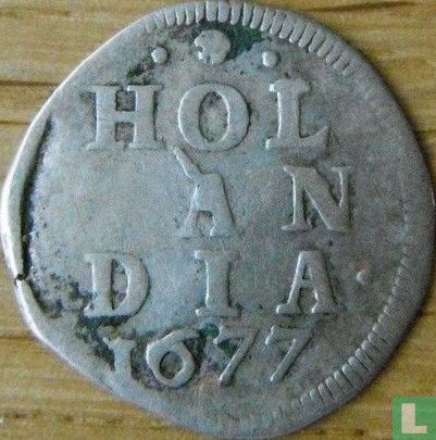 Holland 2 stuiver 1677 - Afbeelding 1