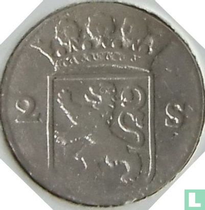 Holland 2 stuiver 1727 (zilver) - Afbeelding 2