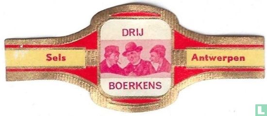 Drij Boerkens [rode afbeelding op witte spiegel] (1965) - Drij Boerkens ...