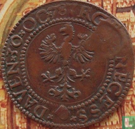 Deventer 2 stuiver 1578 "monnaie d'urgence" - Image 1