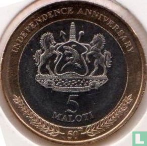 Lesotho 5 maloti 2016 "50th anniversary of Independence" - Image 2
