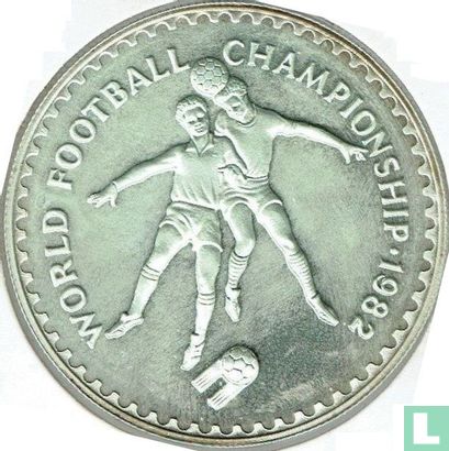 Lesotho 10 maloti 1982 (PROOF - type 2) "World football championship in Spain" - Afbeelding 1