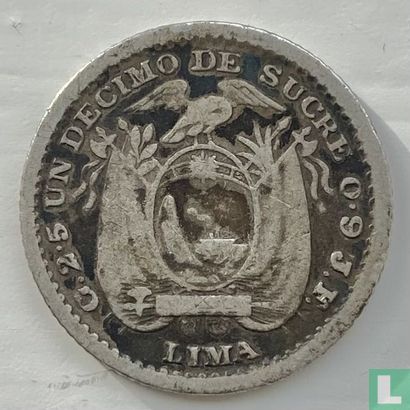 Ecuador 1 decimo 1900 - Image 2