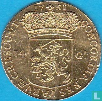 Utrecht 14 gulden 1751 - Afbeelding 1