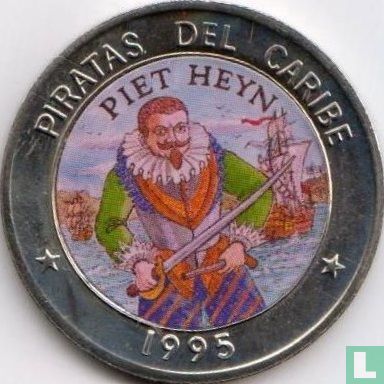 Kuba 1 Peso 1995 (Typ 2) "Pirates of the Caribbean Sea - Piet Heyn" - Bild 1