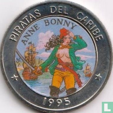 Cuba 1 peso 1995 (type 2) "Pirates of the Caribbean Sea - Anne Bonny" - Afbeelding 1