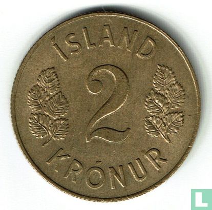 Islande 2 krónur 1963 - Image 2