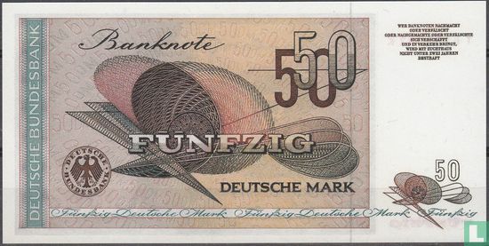 Bundesbank 50 D-Mark, 1960 - Image 2