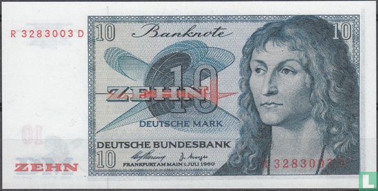 Bundesbank 10 D-Mark, 1960 - Image 1