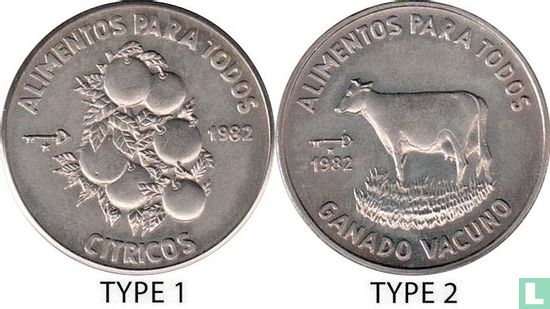 Cuba 1 peso 1982 (type 1) "FAO - Food for all" - Afbeelding 3