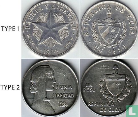 Cuba 1 peso 1934 (type 2) - Afbeelding 3