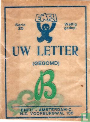 Uw letter (gegomd) B - Afbeelding 1