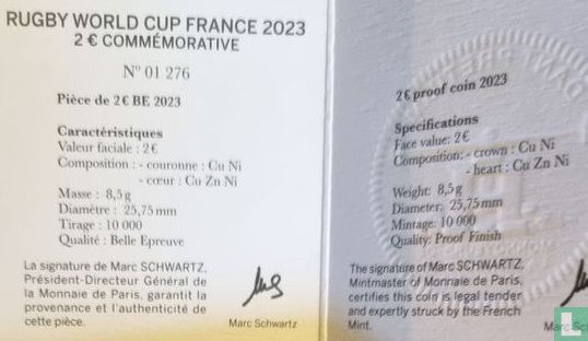 Frankreich 2 Euro 2023 (PP) "Rugby World Cup in France" - Bild 3