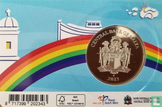 Malta 2½ euro 2023 (coincard) "Euro Pride in Valletta" - Afbeelding 2