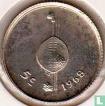 Swaziland 5 cents 1968 (PROOF) "Independence" - Image 1
