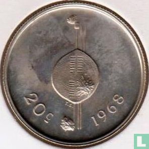 Swaziland 20 cents 1968 (BE) "Independence" - Image 1