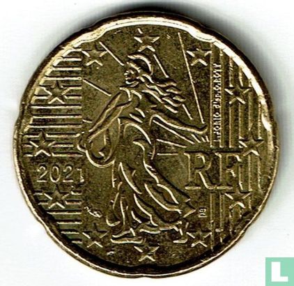 Frankrijk 20 cent 2021 - Afbeelding 1