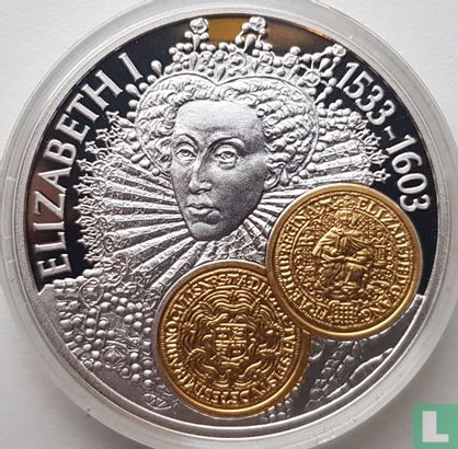 Netherlands Antilles 10 gulden 2001 (PROOF) "Elizabeth I sovereign" - Image 2