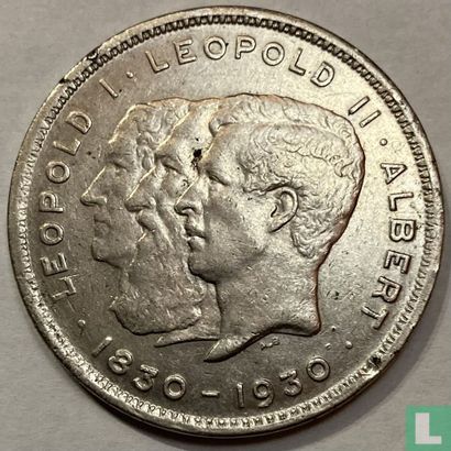 België 10 francs 1930 (FRA - positie A) "Centennial of Belgium's Independence" - Afbeelding 1