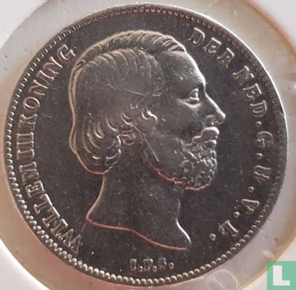Pays-Bas ½ gulden 1860 (changement d'année par rapport à 18__) - Image 2