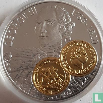 Netherlands Antilles 10 gulden 2001 (PROOF) "George III sovereign" - Image 2